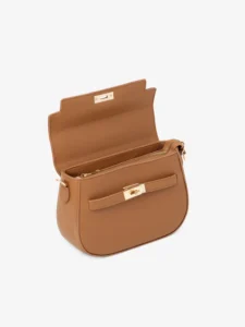 Earthy Elegance: Classic Brown Crossbody Bag - Image 4